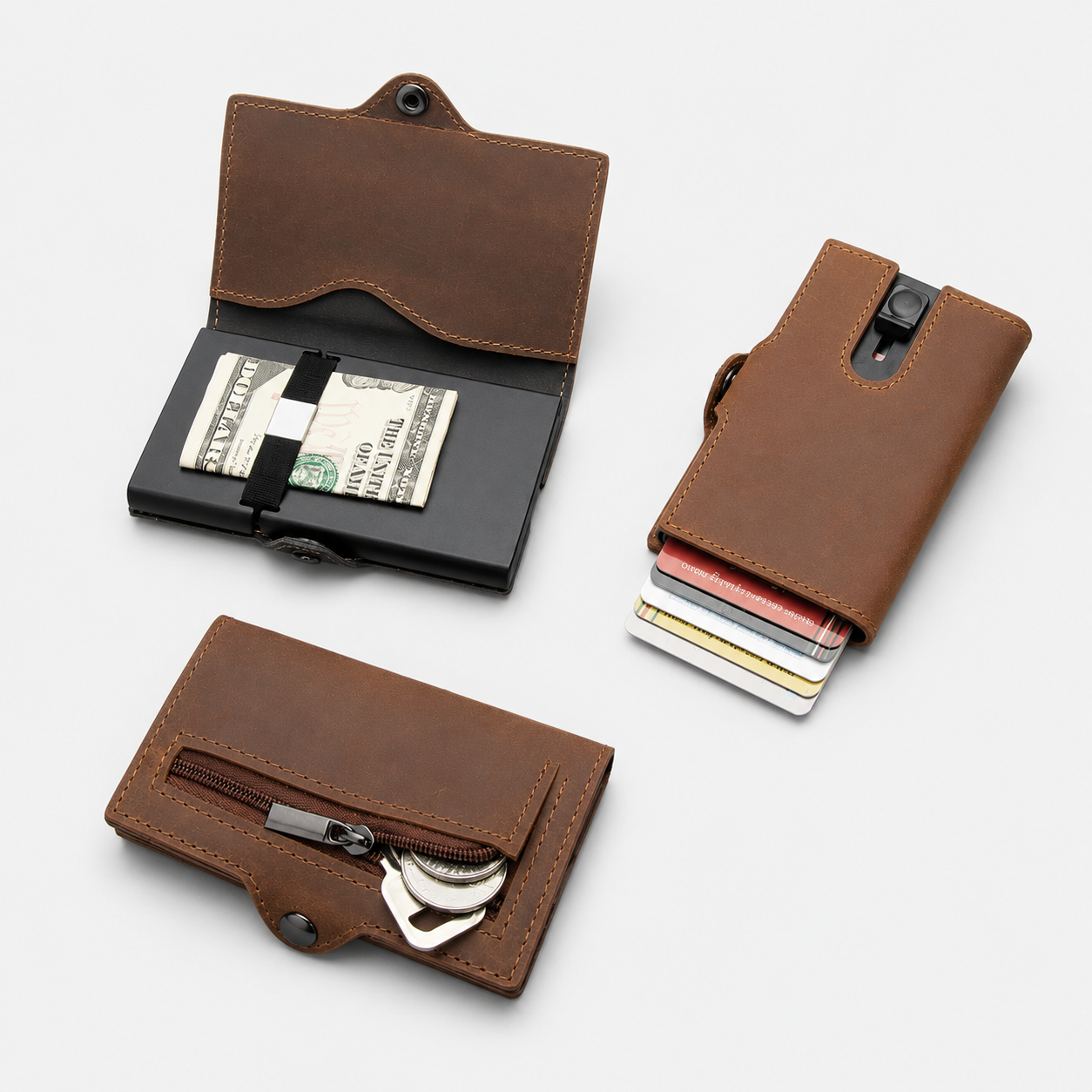 Norven RFID Slim Leather Wallet