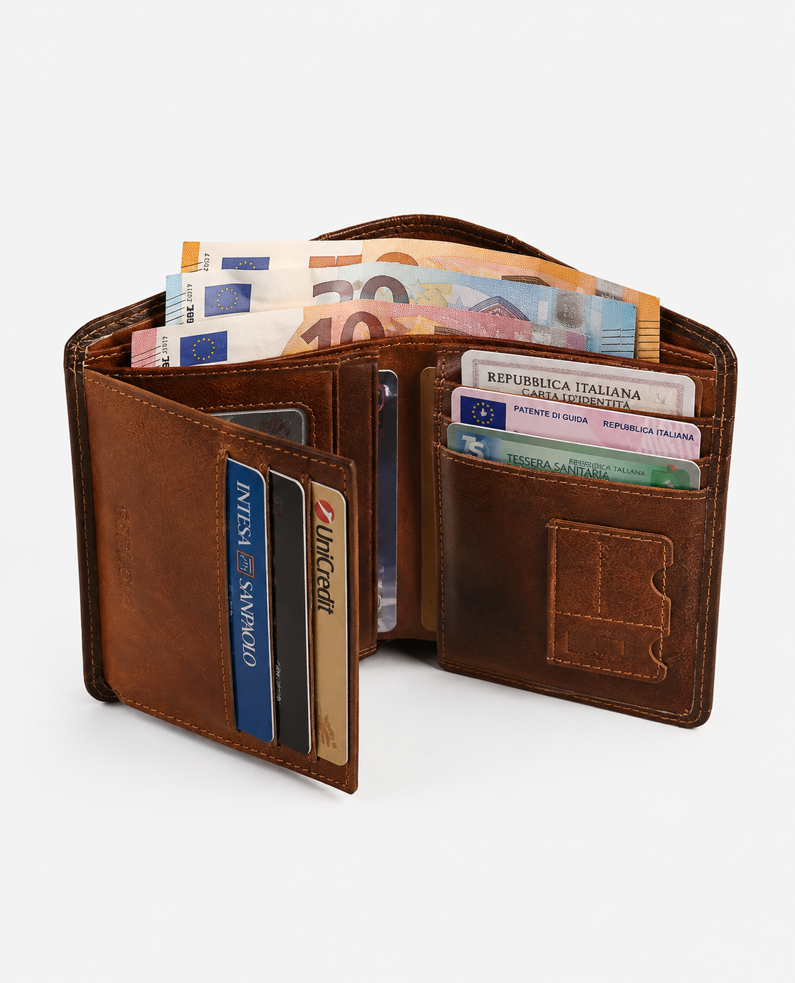 Norven Trifold Leather Wallet