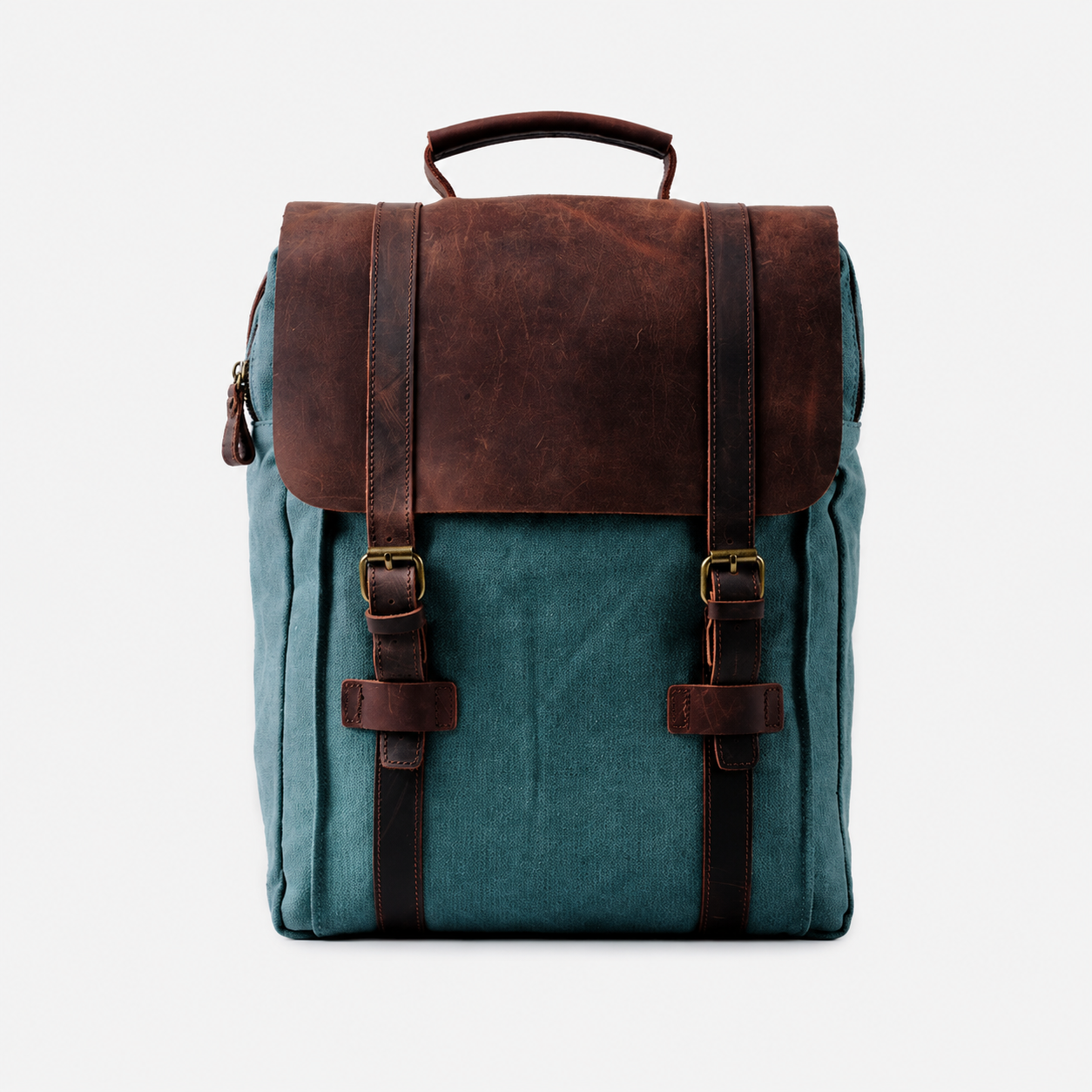 Norven Vintage Canvas & Leather Backpack